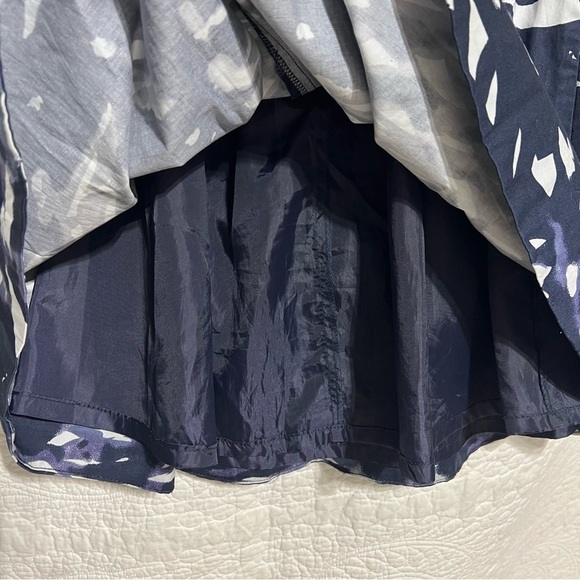 H&M Blue & White Strapless Fit & Flare Mini Dress, Size 4 -#271 - Picture 10 of 13